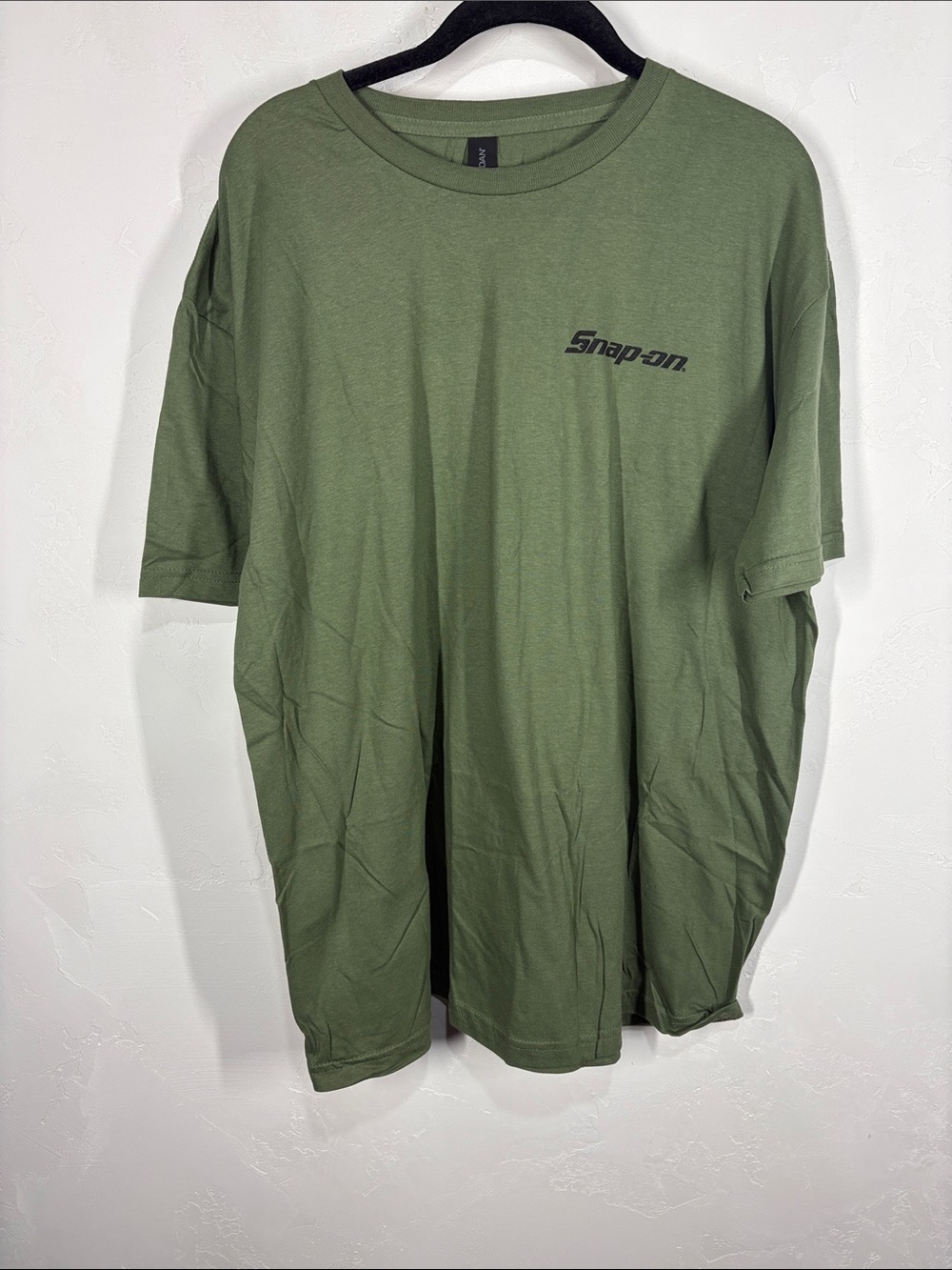 NWT Gildan Snap On Olive Green Short Sleeve Logo Tee size XL